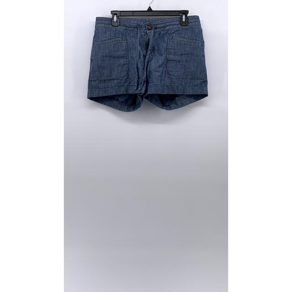 THE NORTH FACE Women's Blue Chambray Regular-Fit Casual Shorts SZ 10 - Picture 1 of 12